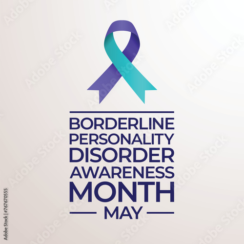 vector graphic of Borderline Personality Disorder Awareness Month ideal for Borderline Personality Disorder Awareness Month celebration.