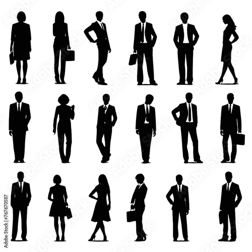 business people silhouette