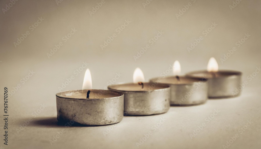 Closeup of tealight candles Closeup of tealight candles