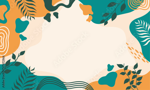 cute abstract minimalist flat colorful background