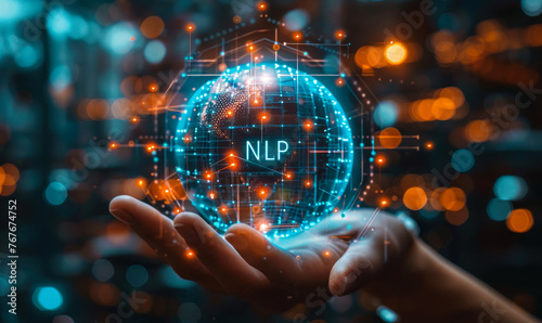 Innovator Presents Global NLP Technologies in Virtual Interface, Highlighting AI Communication and Cognitive Computing Breakthroughs © Bartek