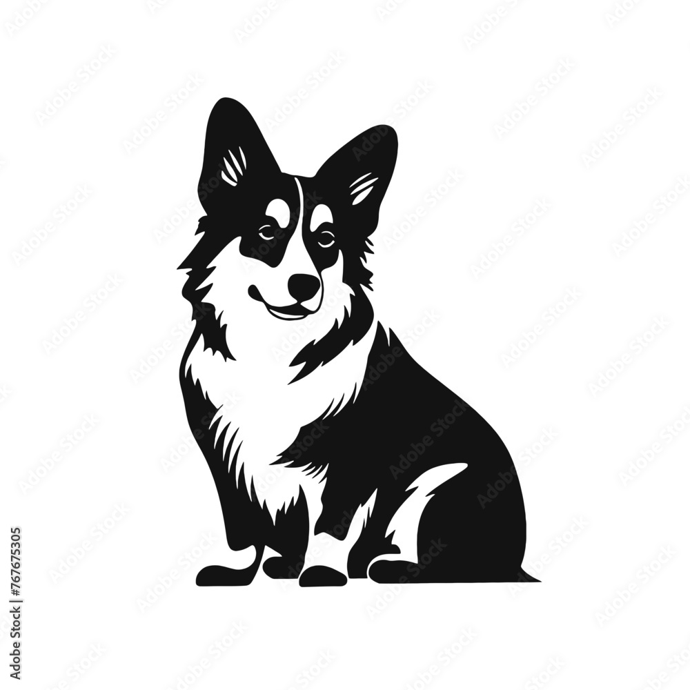 Obraz premium Corgi Silhouette 