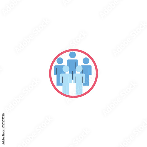 set of people with virus prevention measures virus