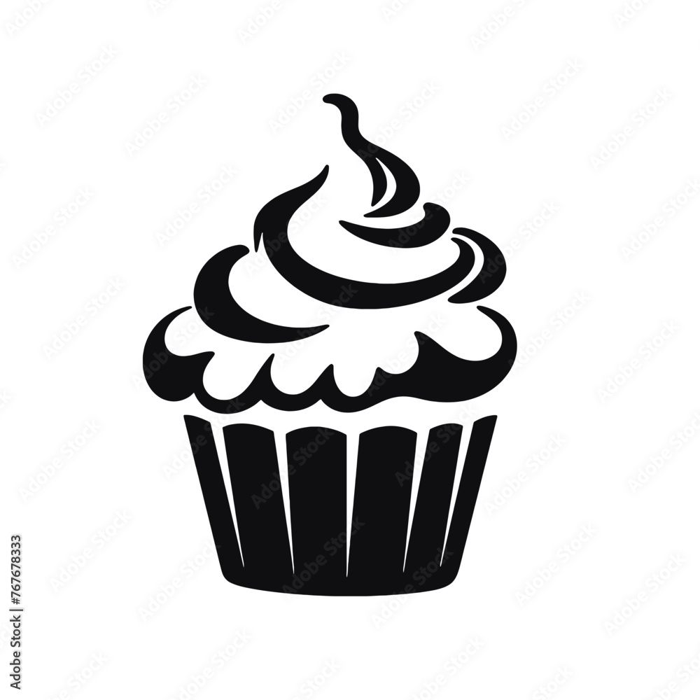 Set of black cupcakes, muffin logo. Can be used as icon, sign or symbol - cupcake silhouette, cake, sweet pastries, muffin. Pastry shop logo. Vector illustrations isolated on white background. Set of black cupcakes, muffin logo. Can be used as icon, sign or symbol - cupcake silhouette, cake, sweet pastries, muffin. Pastry shop logo. Vector illustrations isolated on white background.