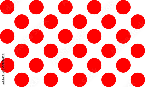 red polka dots pattern, Red dot on white background, design for fabric printing as repeat pattern, pink red circle
