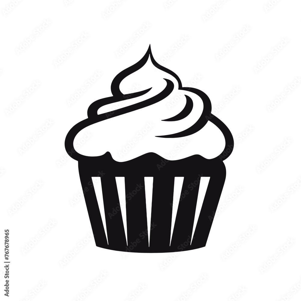 Set of black cupcakes, muffin logo. Can be used as icon, sign or symbol - cupcake silhouette, cake, sweet pastries, muffin. Pastry shop logo. Vector illustrations isolated on white background. Set of black cupcakes, muffin logo. Can be used as icon, sign or symbol - cupcake silhouette, cake, sweet pastries, muffin. Pastry shop logo. Vector illustrations isolated on white background.