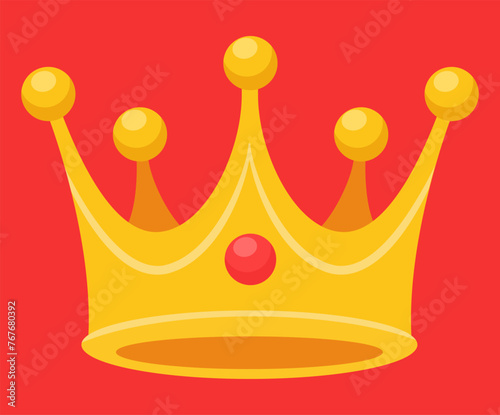 king crown flat design isolated