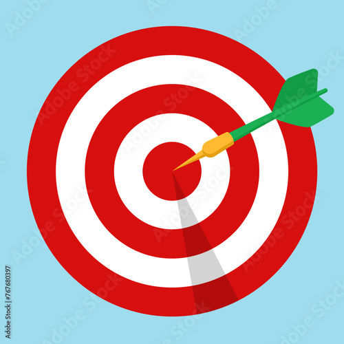 target with dart flat design