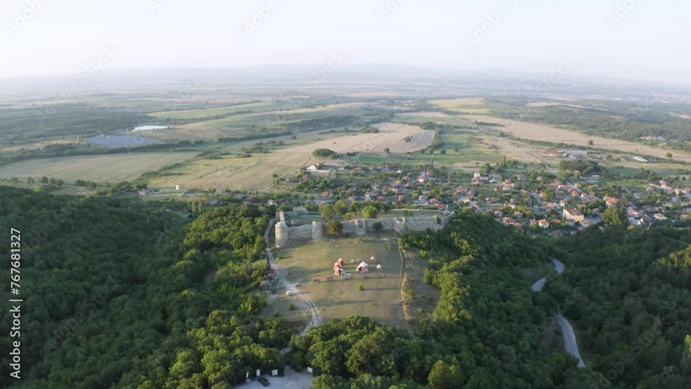 Aerial View of Mezek Fortress And Village In Bulgaria. Aerial View of Mezek Fortress And Village In Bulgaria.