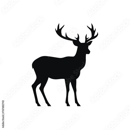 Deer leaping  Silhouette  © vectorcyan