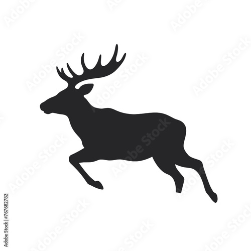 Deer leaping  Silhouette  © vectorcyan