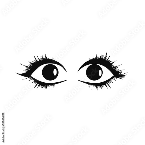 eye of the girl Silhouette 