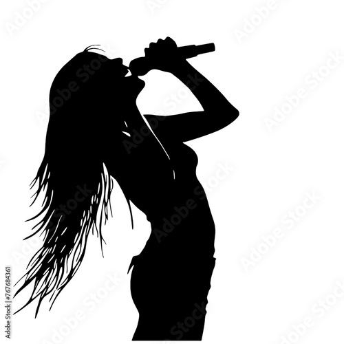  quality silhouette female singer pop, country music, rock stars and hiphop rapper artist vocalist 