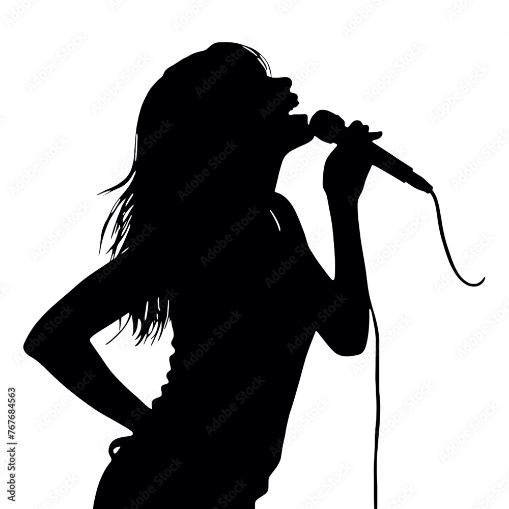  quality silhouette female singer pop, country music, rock stars and hiphop rapper artist vocalist 