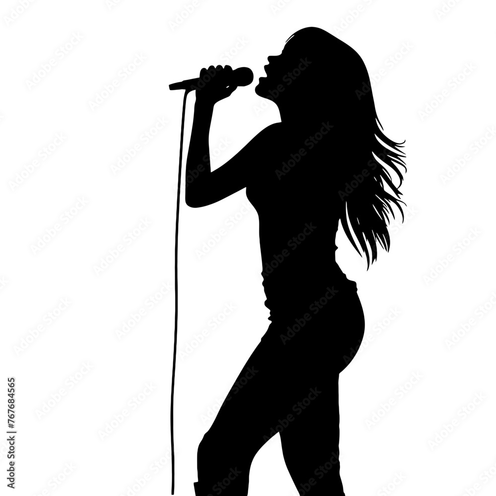  quality silhouette female singer pop, country music, rock stars and hiphop rapper artist vocalist 