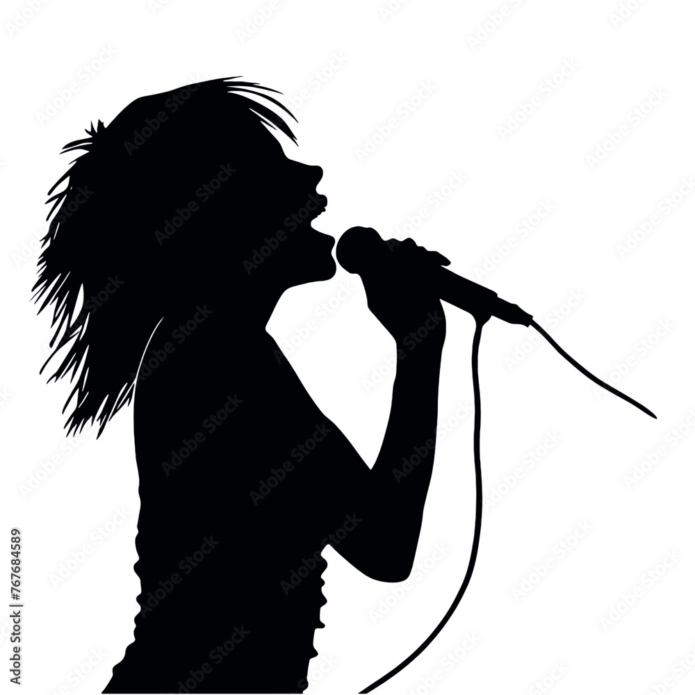  quality silhouette female singer pop, country music, rock stars and hiphop rapper artist vocalist 