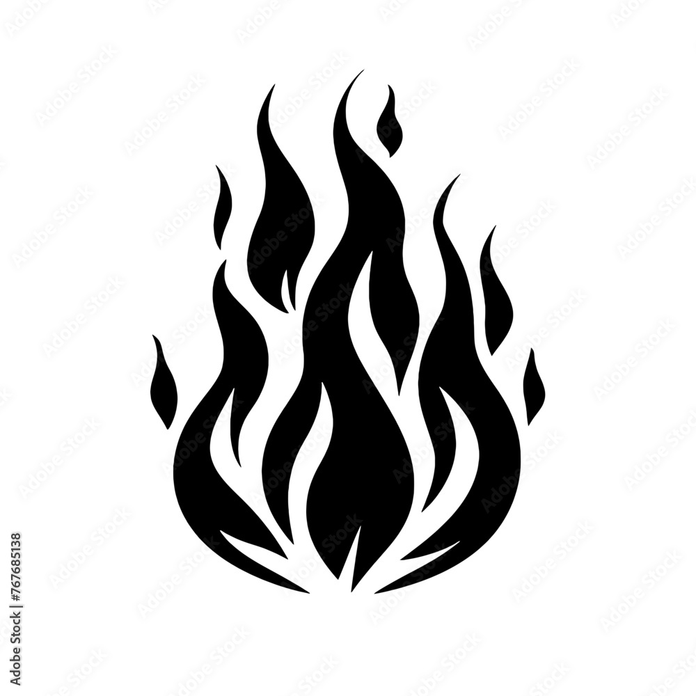 Fire flame Silhouette 