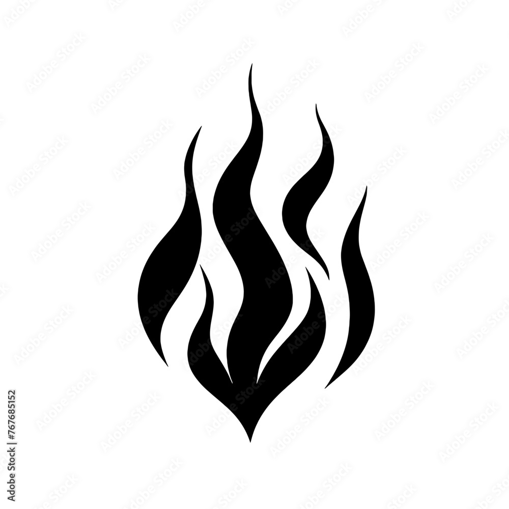 Fire flame Silhouette vector illustration design Fire flame Silhouette vector illustration design