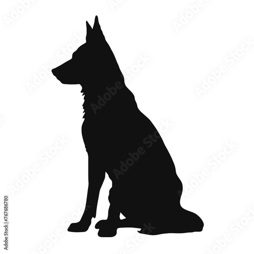 German shepherd  Silhouette 