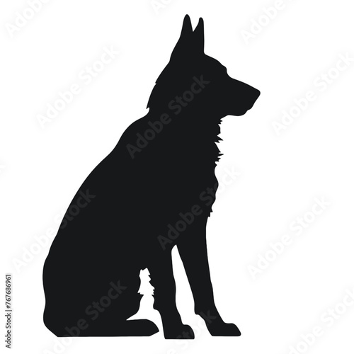 German shepherd  Silhouette 