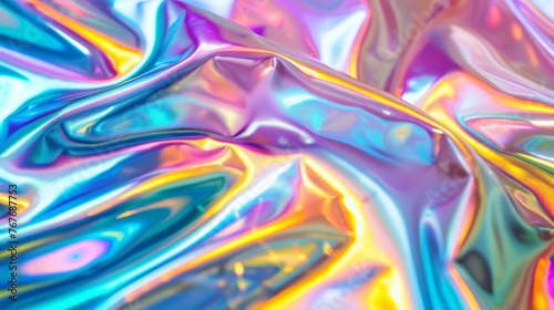 Abstract Holographic Foil Background Texture
