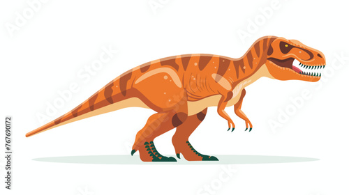 T Rex Flat vector isolated on white background 