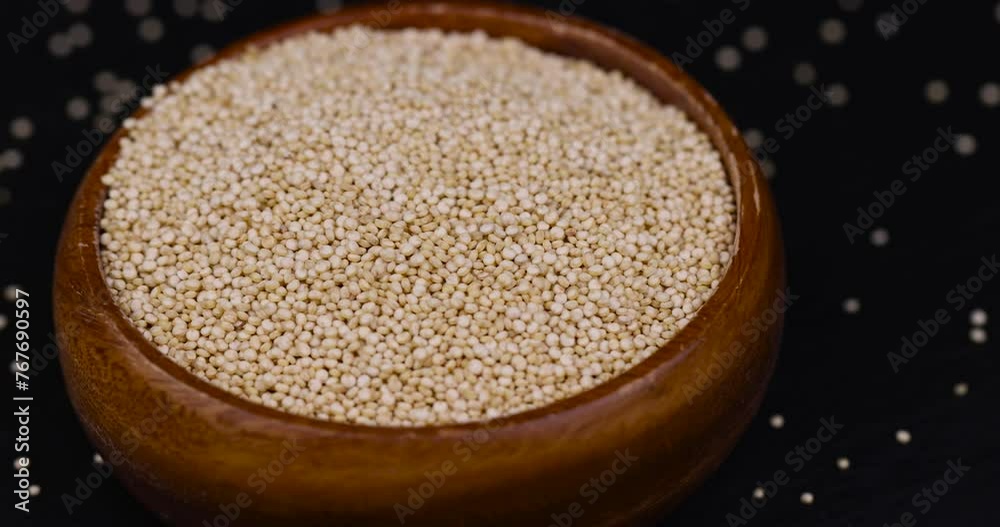raw yellow quinoa on the table, quinoa grain for cooking healthy porridge raw yellow quinoa on the table, quinoa grain for cooking healthy porridge