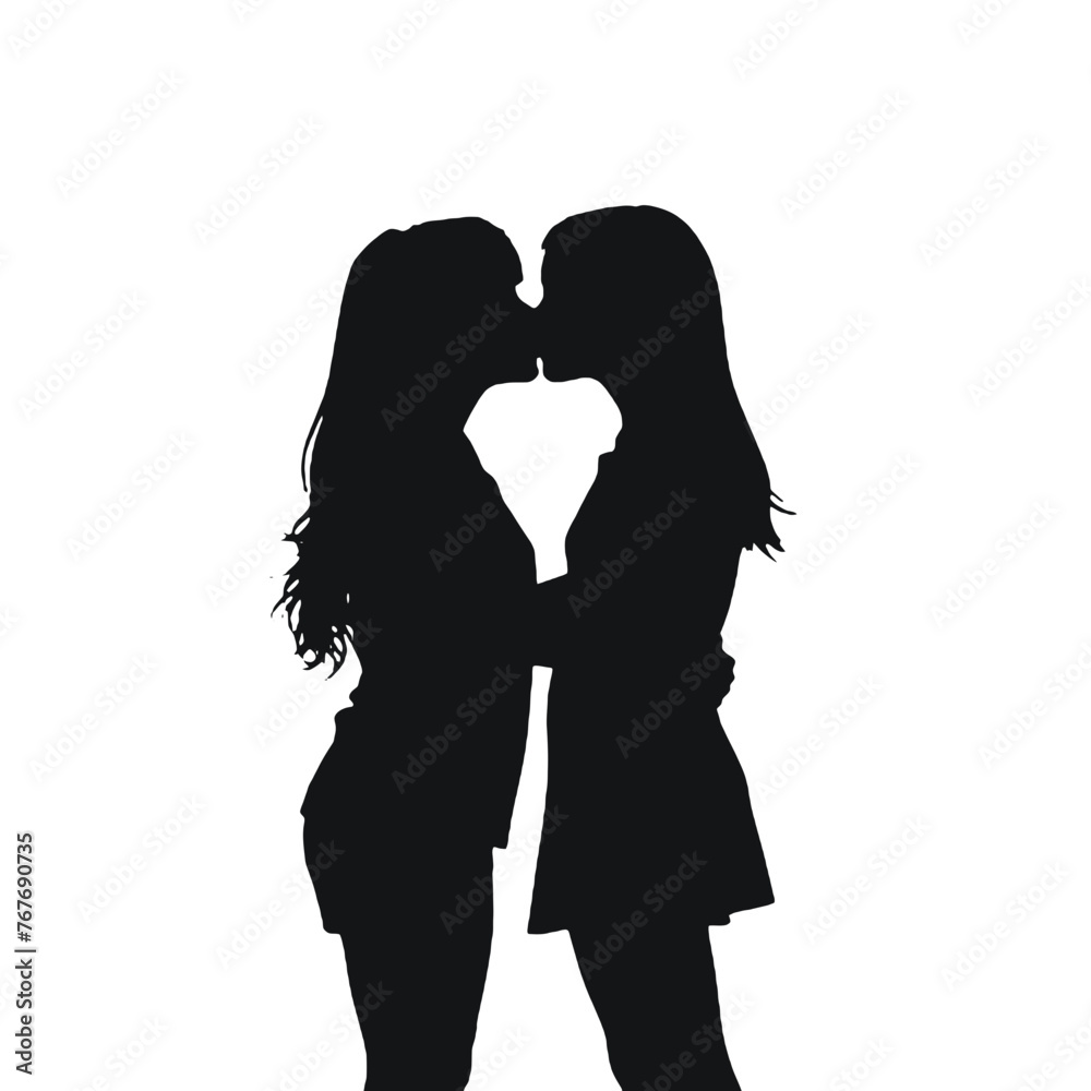 Young female lesbian couple hugging and kissing each other. LGBT couple, lesbian couple Young female lesbian couple hugging and kissing each other. LGBT couple, lesbian couple