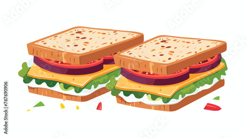 Tasty Sandwich Flat vector