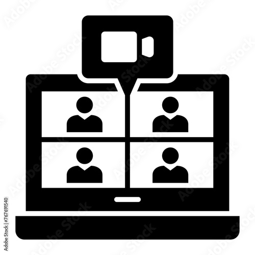   Webinar glyph icon