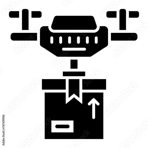   Drone Shipping glyph icon