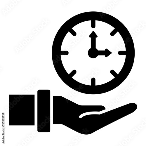   Save Time glyph icon