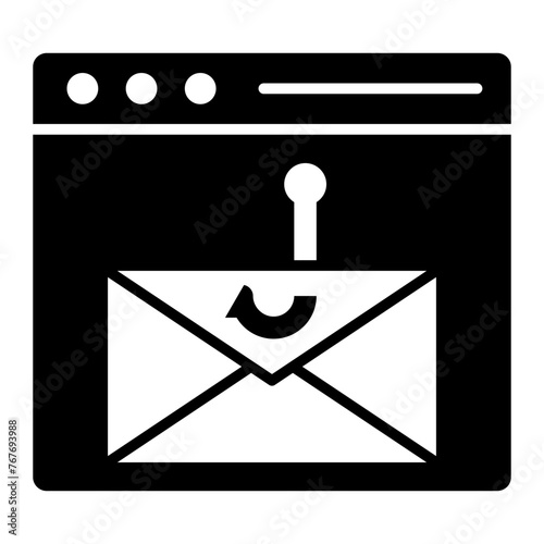   Phishing glyph icon