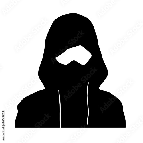 hooded man silhouette  
