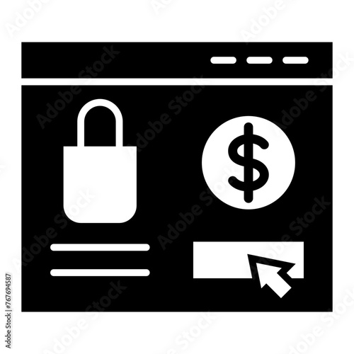   Online Shopping glyph icon