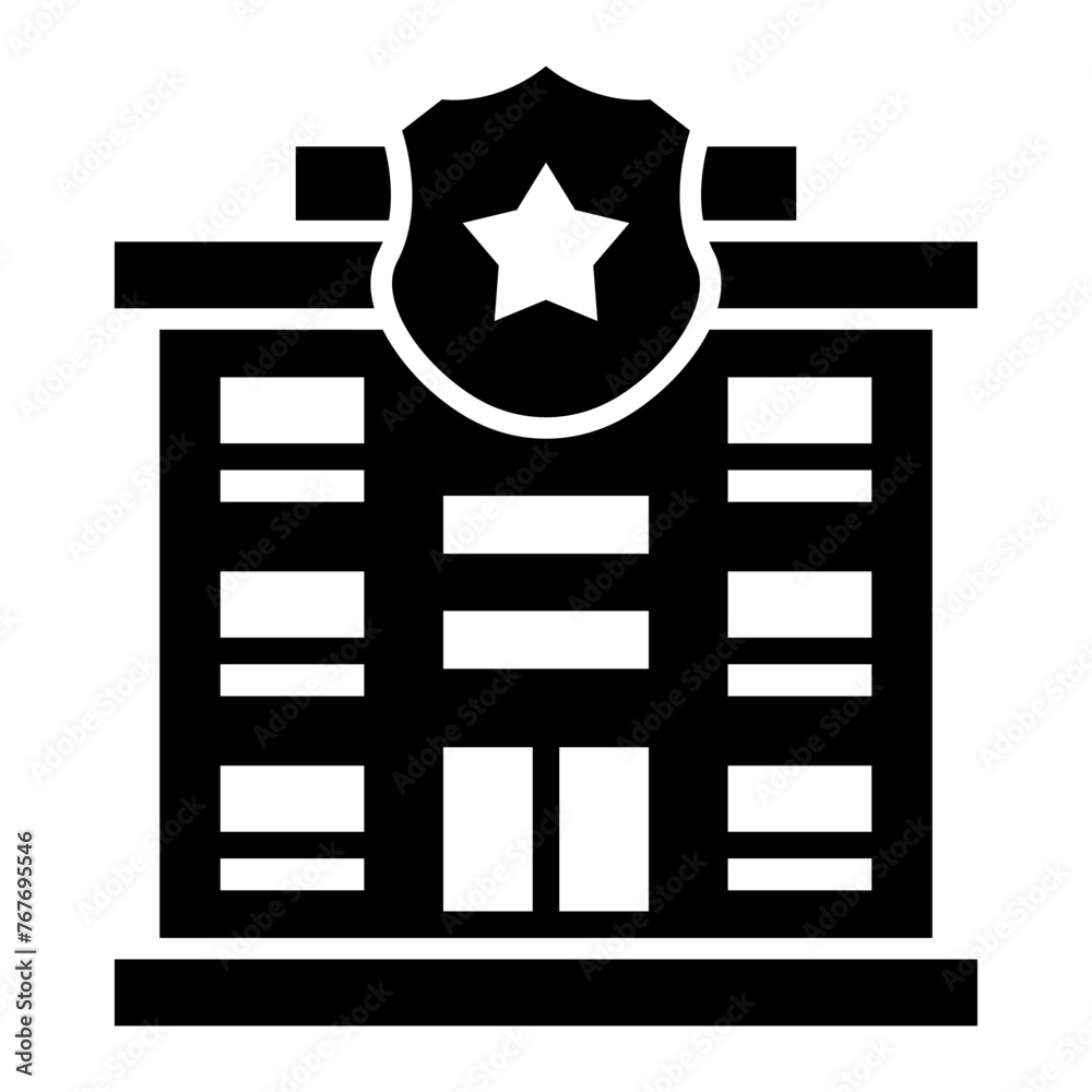 Police Station glyph icon Police Station glyph icon
