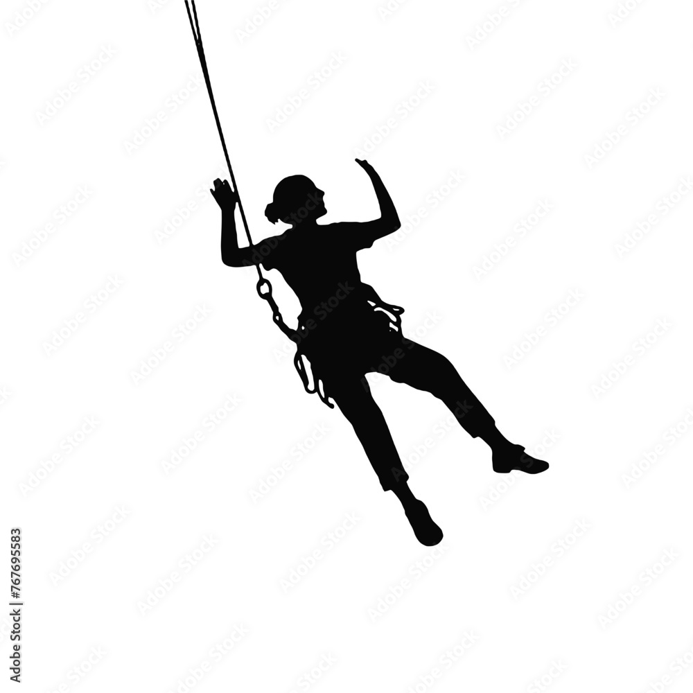 Obraz premium climber silhouette