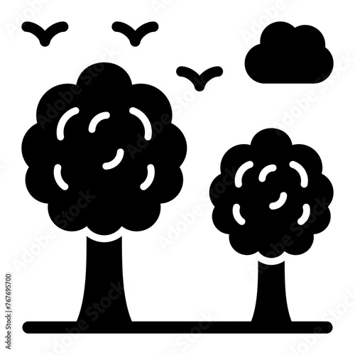   Woodland glyph icon