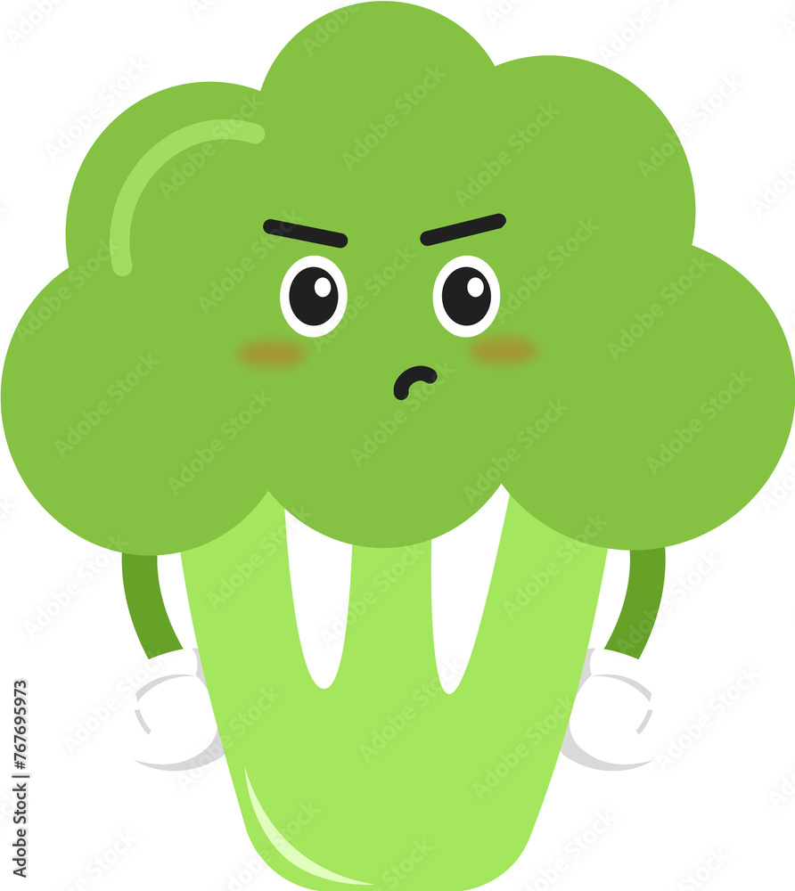 cute broccoli cartoon character. cute vegetable cute broccoli cartoon character. cute vegetable