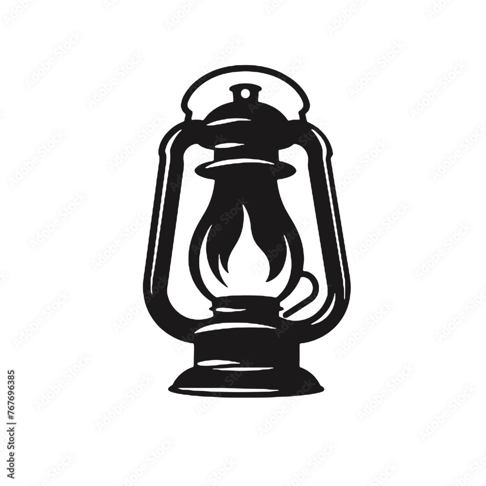 kerosene lamp Silhouette kerosene lamp Silhouette