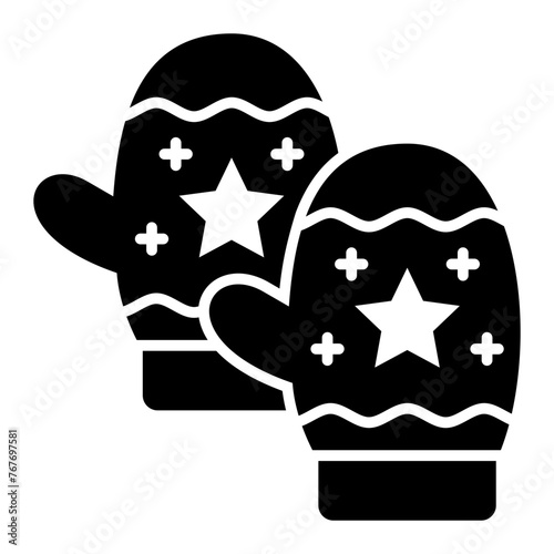   Mitten glyph icon