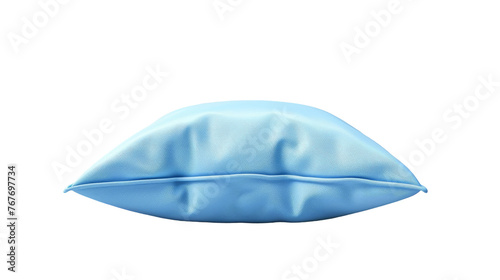 Light Blue Pillow on Transparent Background PNG