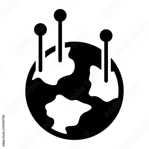   Continents glyph icon