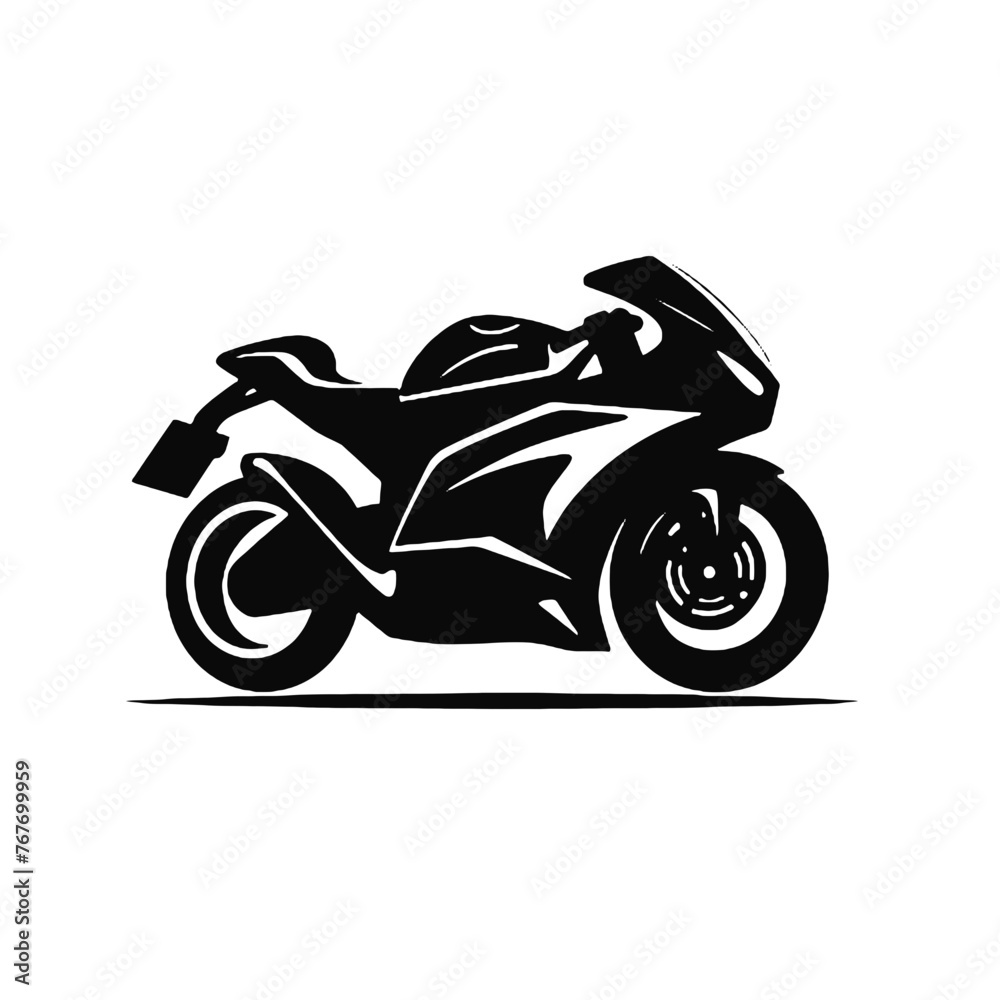 Obraz premium silhouette of motorcycle