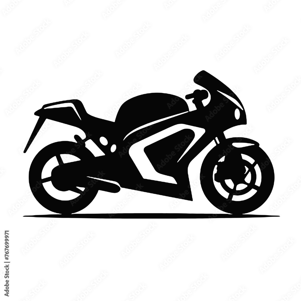 Fototapeta premium silhouette of motorcycle