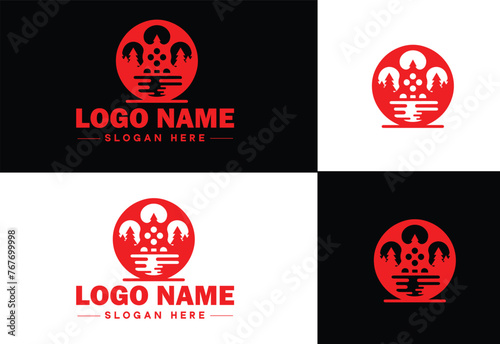 film reel logo icon vector for business brand app icon movie cinema theater video channel cinematography logo template