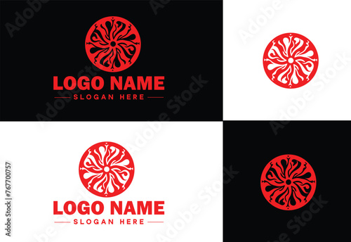 film reel logo icon vector for business brand app icon movie cinema theater video channel cinematography logo template