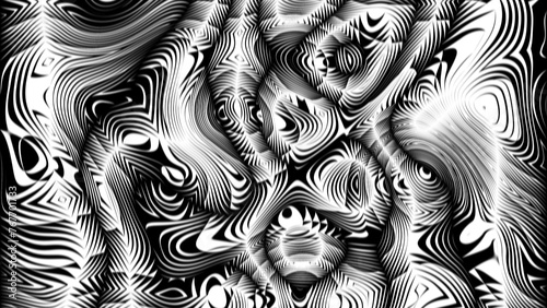 Abstract creative pattern with geometric shape monochrome background illustration.