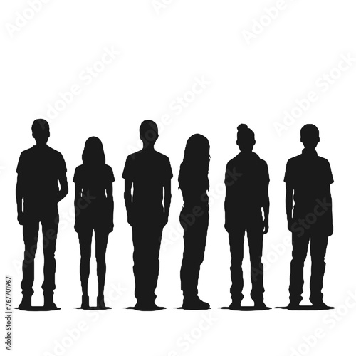 People Standing  Silhouette 
