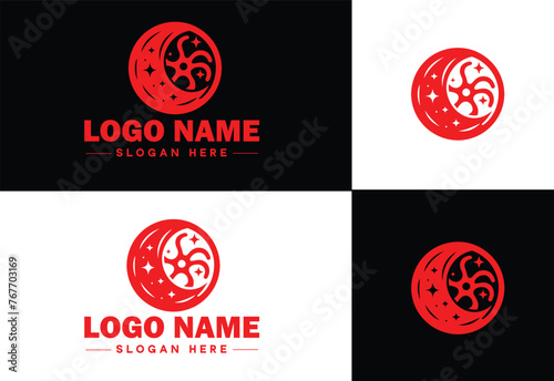 film reel logo icon vector for business brand app icon movie cinema theater video channel cinematography logo template